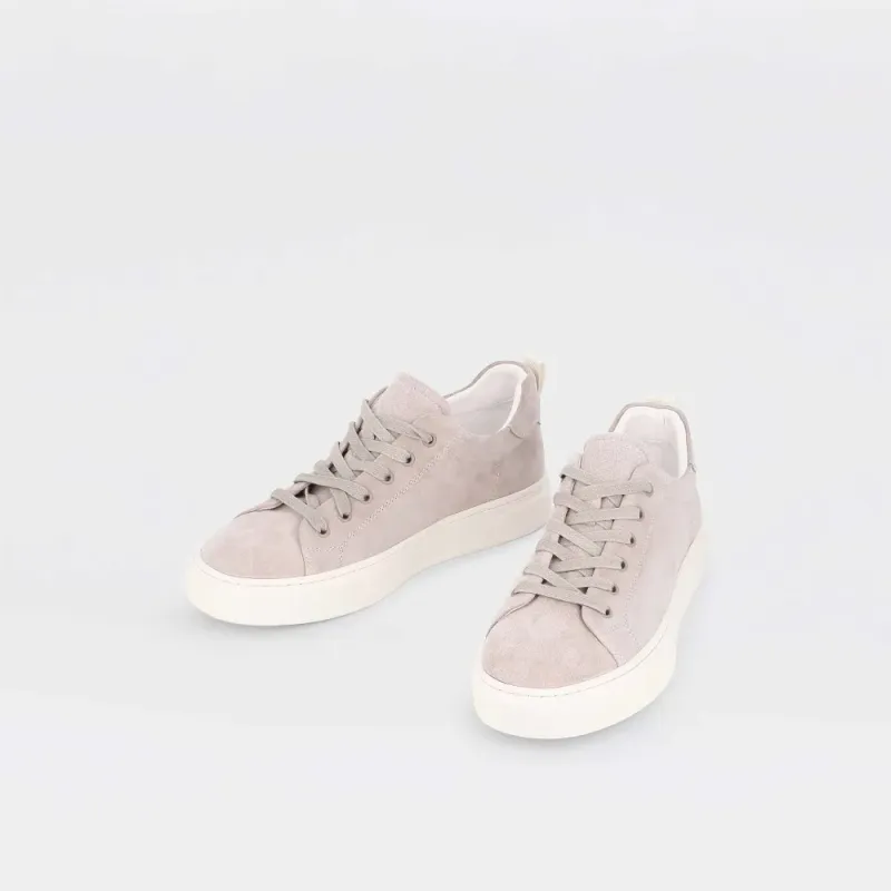 Legend - lyse gråbeige sneakers til herre i semsket skinn
