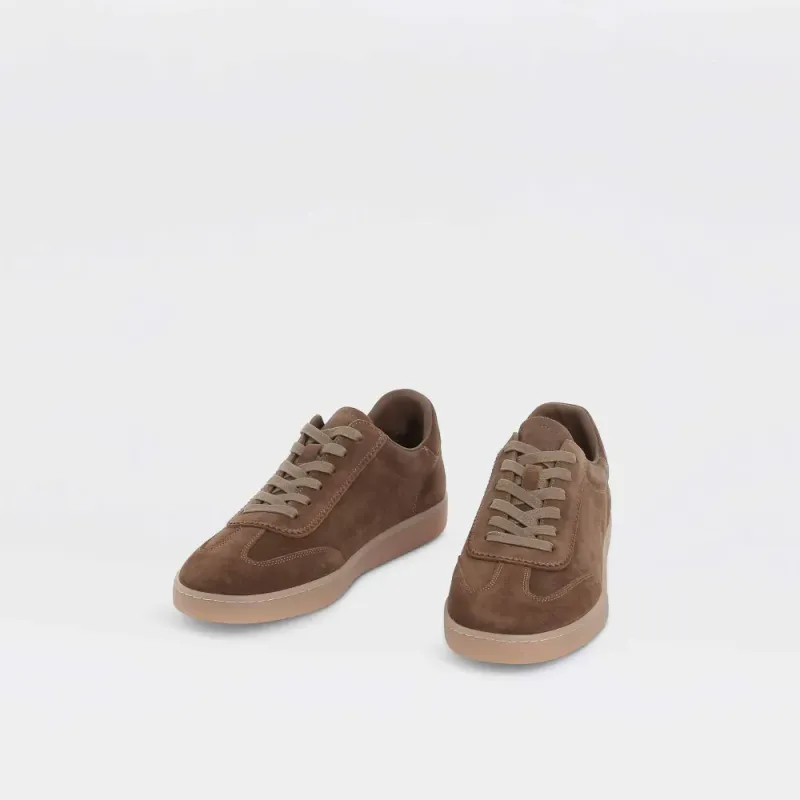 Chisel - mørkebrune sneakers til herre i semsket skinn