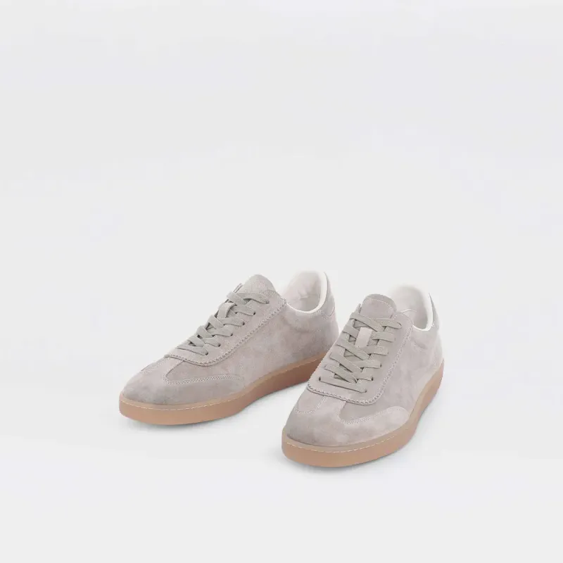 Chisel - lys gråbeige sneakers til herre i semsket skinn